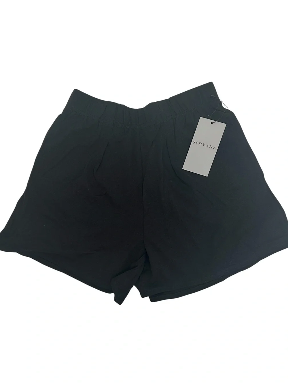 NWT Women's High-Waist Elastic Comfort Shorts — Black